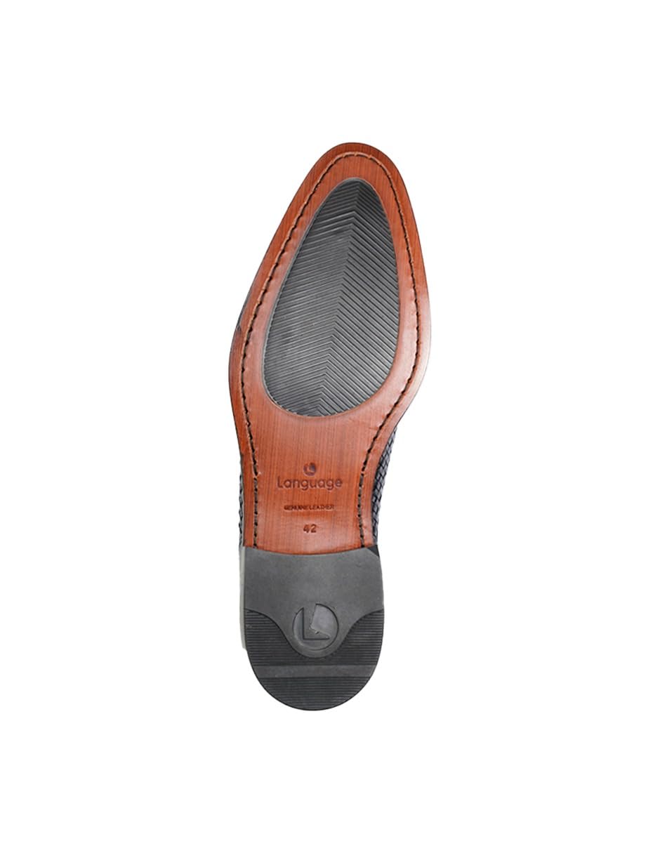 Language Men's Clive Lace-up Style Shoe | Calf Leather | Flexible and Lightweight | Business Formals/Casuals (10,Black)