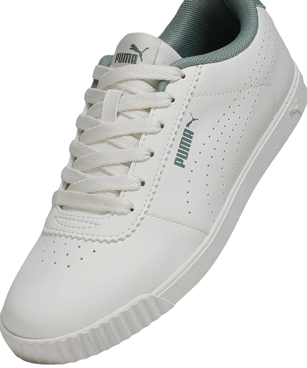PUMA | Carina Slim Perf Women's Sneakers | Warm White-Green Moon | 7UK