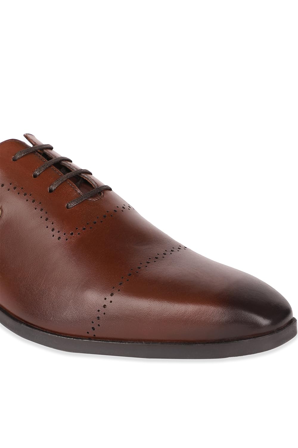 Louis Philippe Men Formal Brown Leather Oxford, 8 UK