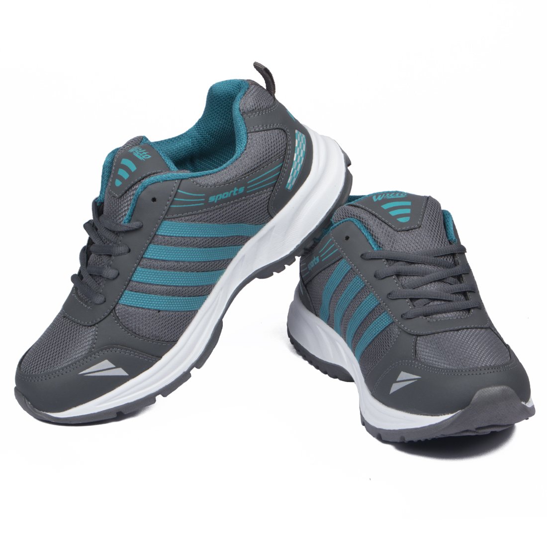ASIAN Shoes Men's Running Shoes Grey Firozi Mesh 8 UK/Indian