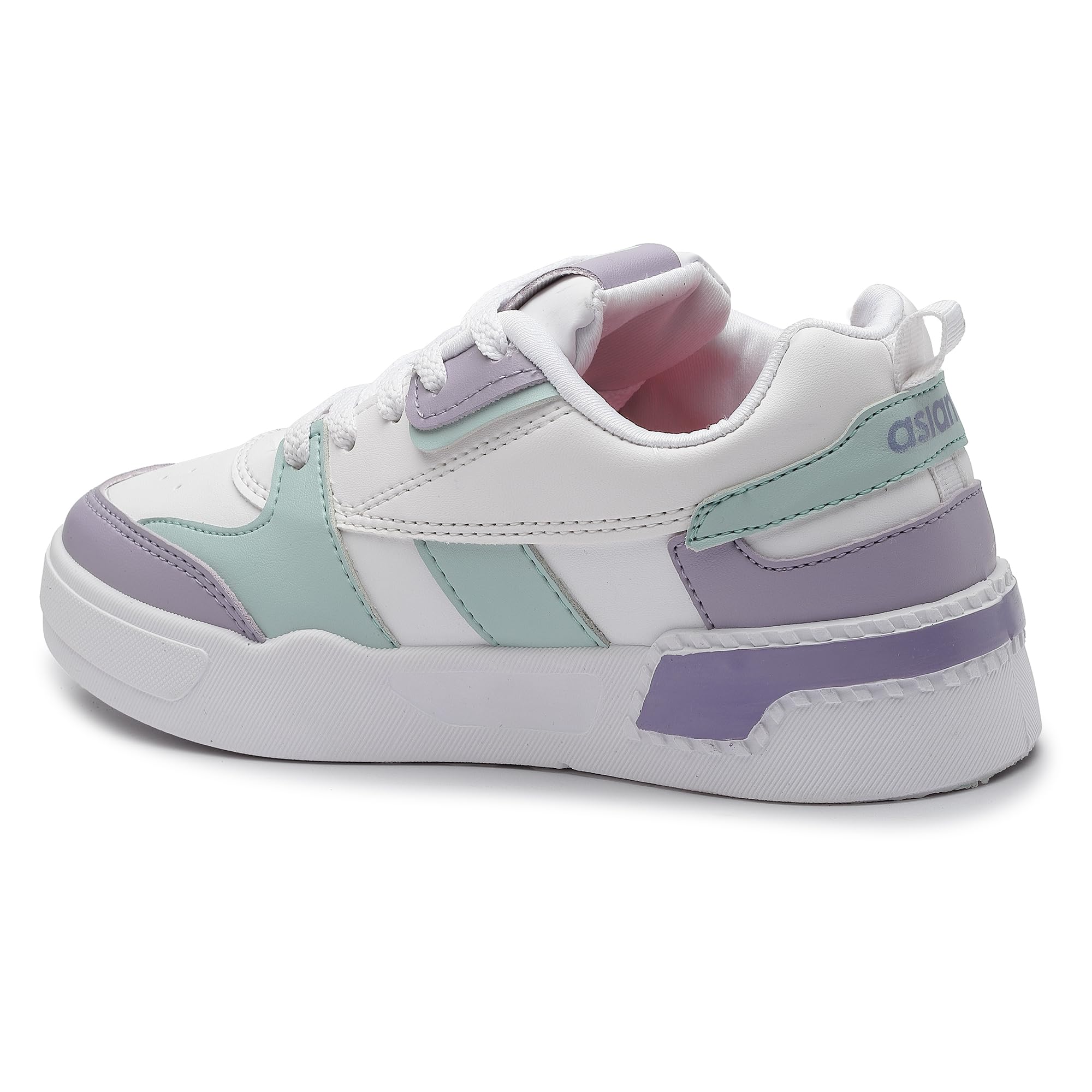 ASIAN Women's Paradise-01 White Casual Sneaker Shoes with Ultra Soft Cushion Lightweight Lace-Up Shoes for Women's & Girl's,UK 7