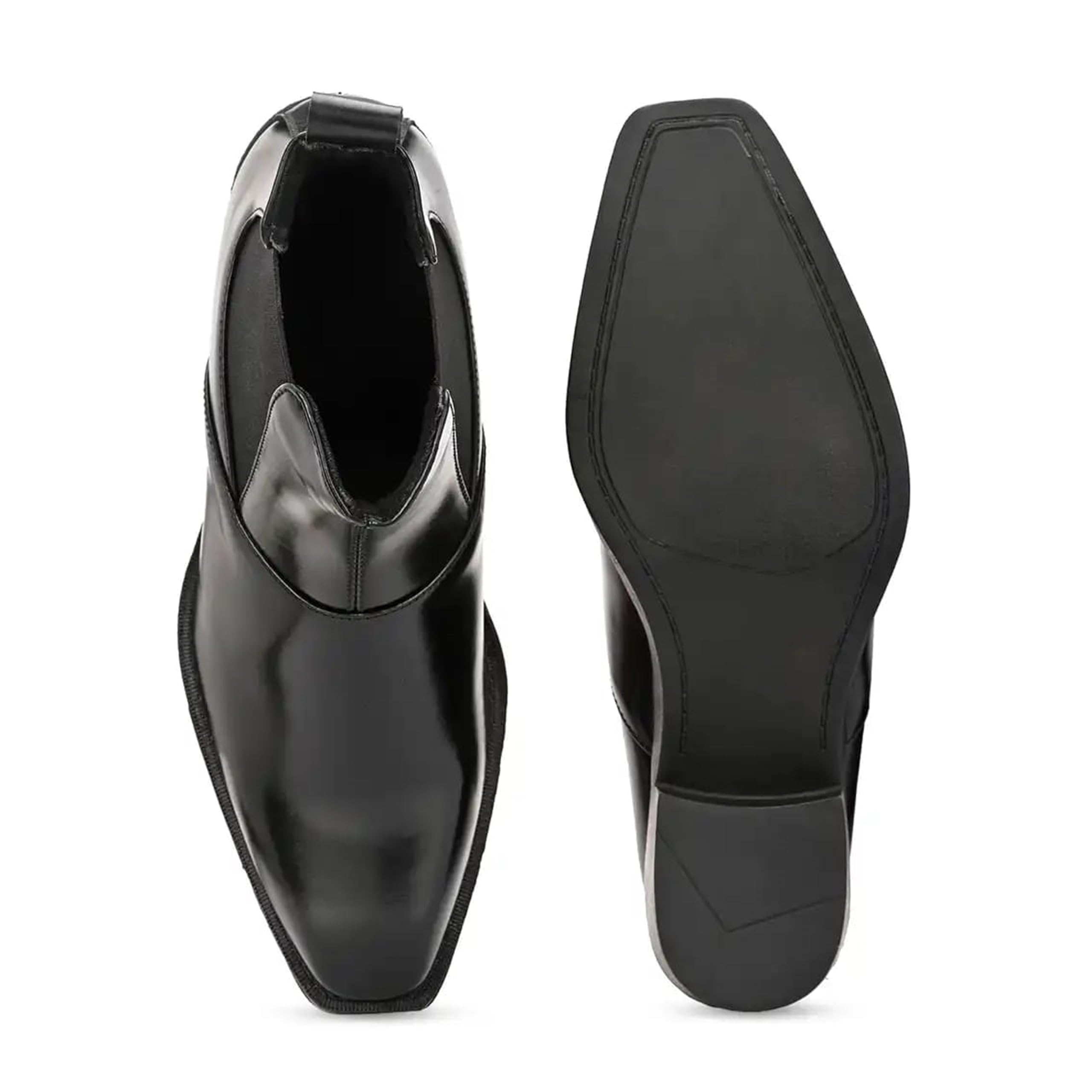 layasa Chelsea Black Boots for Men