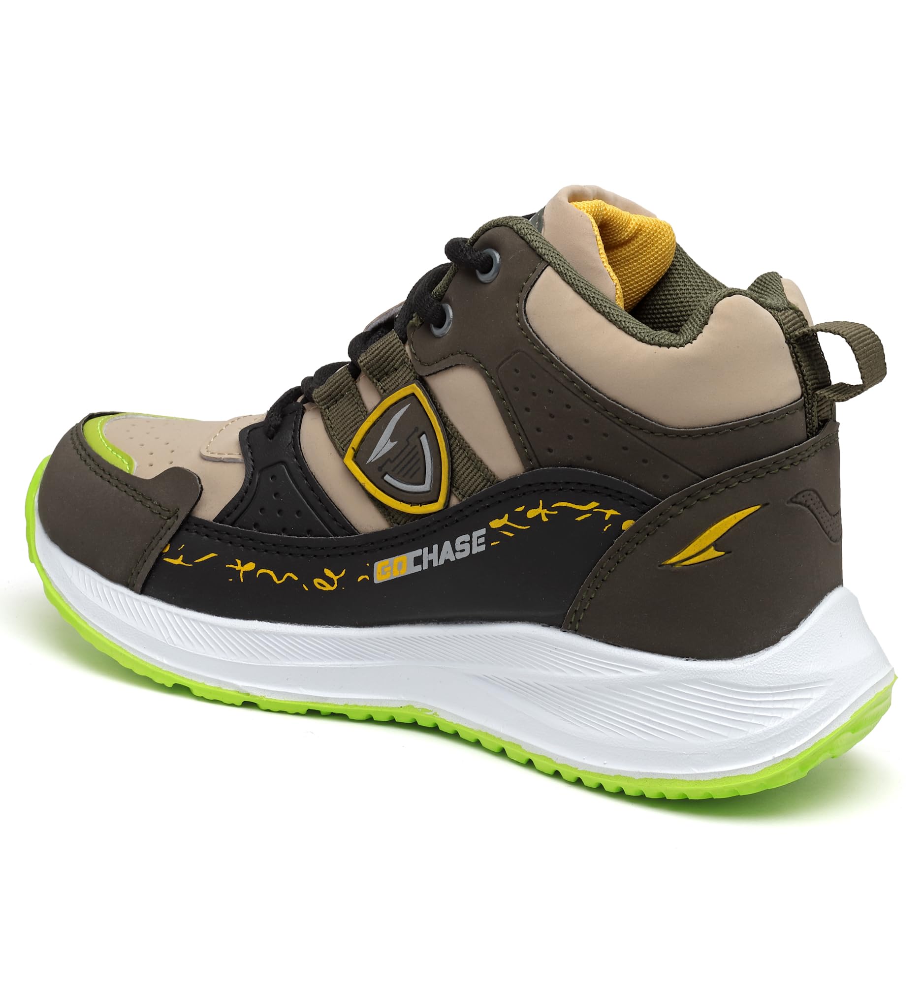 ASIAN Boys ADVENTURE-01 Stylish Casual High Top Sneaker and Trendy Shoes with Laces, Multicolor, 1 Kids UK