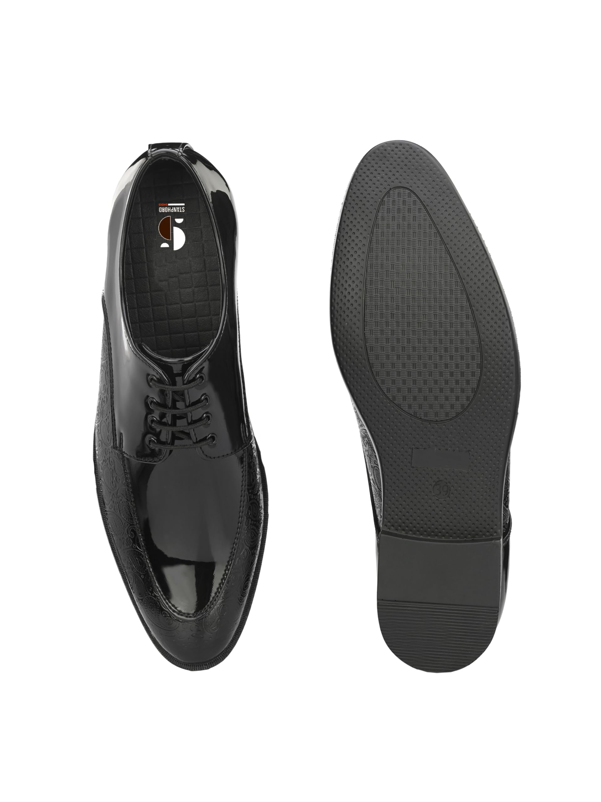 STANPHORD Men's Adventurer Black Formal Shoes_6 UK (TPAL 7222)