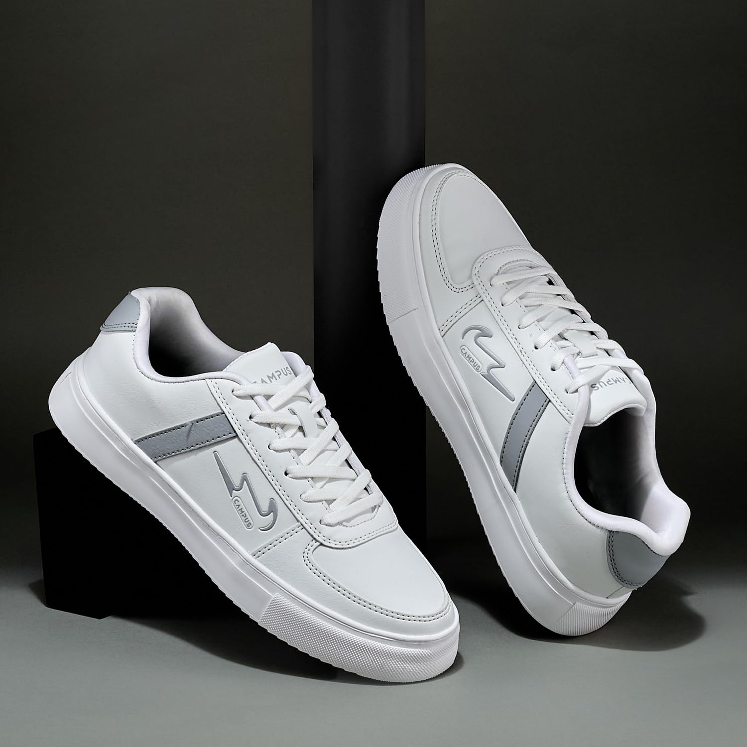 Campus Women's Camp Clint Sneakers WHT/L.Gry - 8UK/India