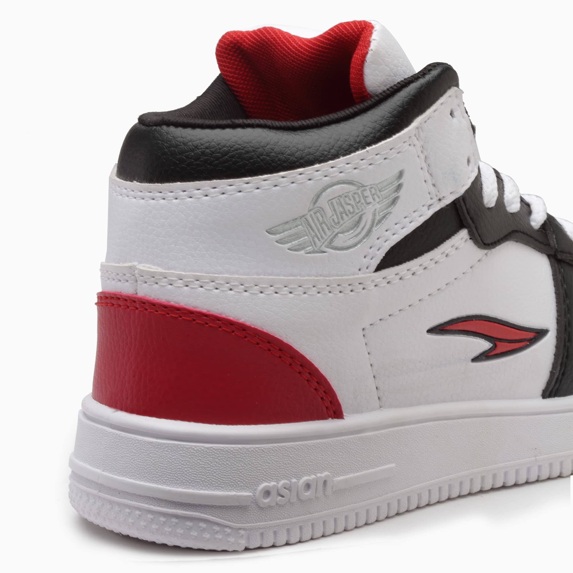 ASIAN Kid's THUNDER-11 Casual White Sneaker Outdoor,High Neck Shoes with Extra Jump Casual Lace-Up Shoes for Boy's,UK 5