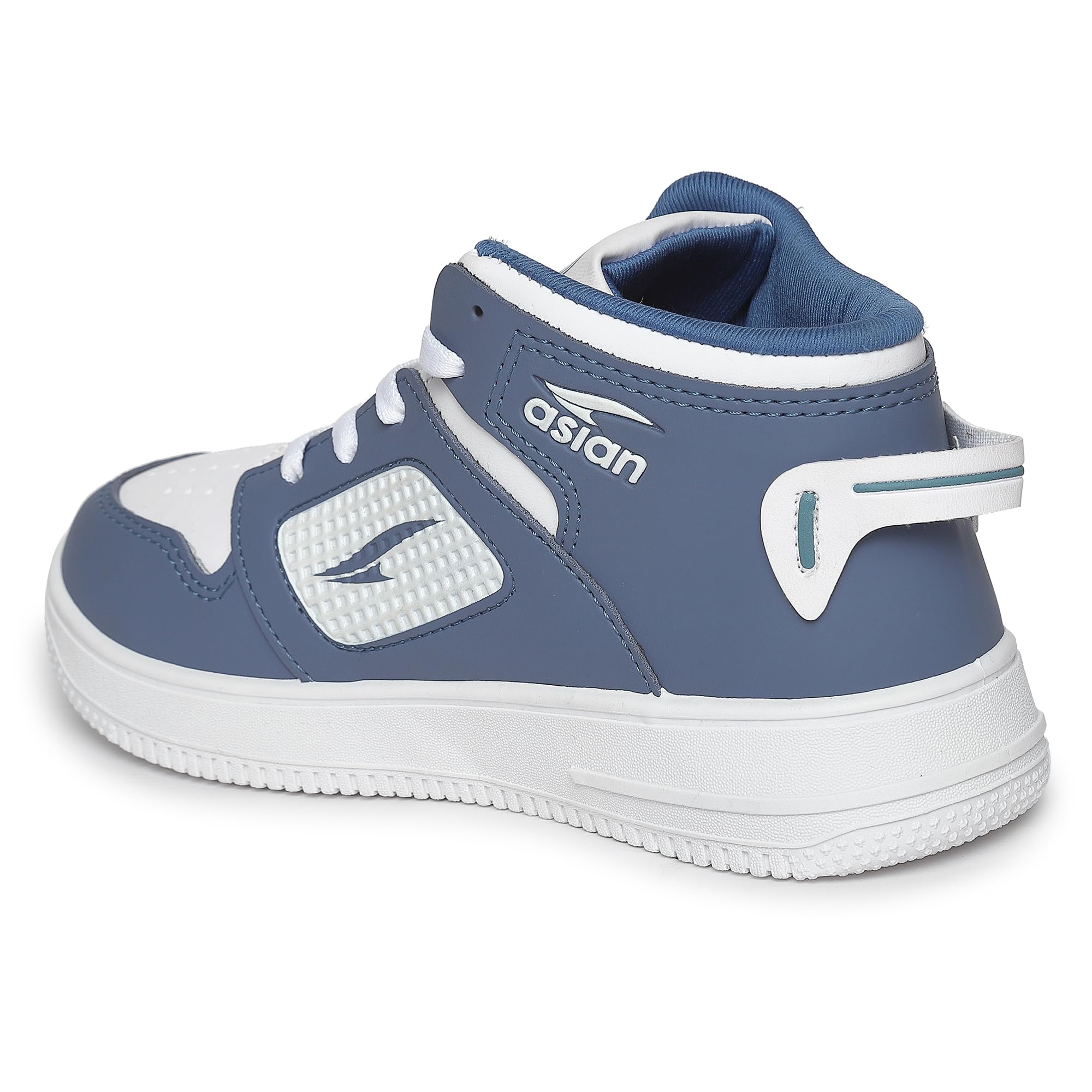 ASIAN Boy's Thunder-13 Casual White Sneaker High-Neck with Lightweight Synthetic Upper Lace-Up Shoes for Kid's & Boy's,UK 2