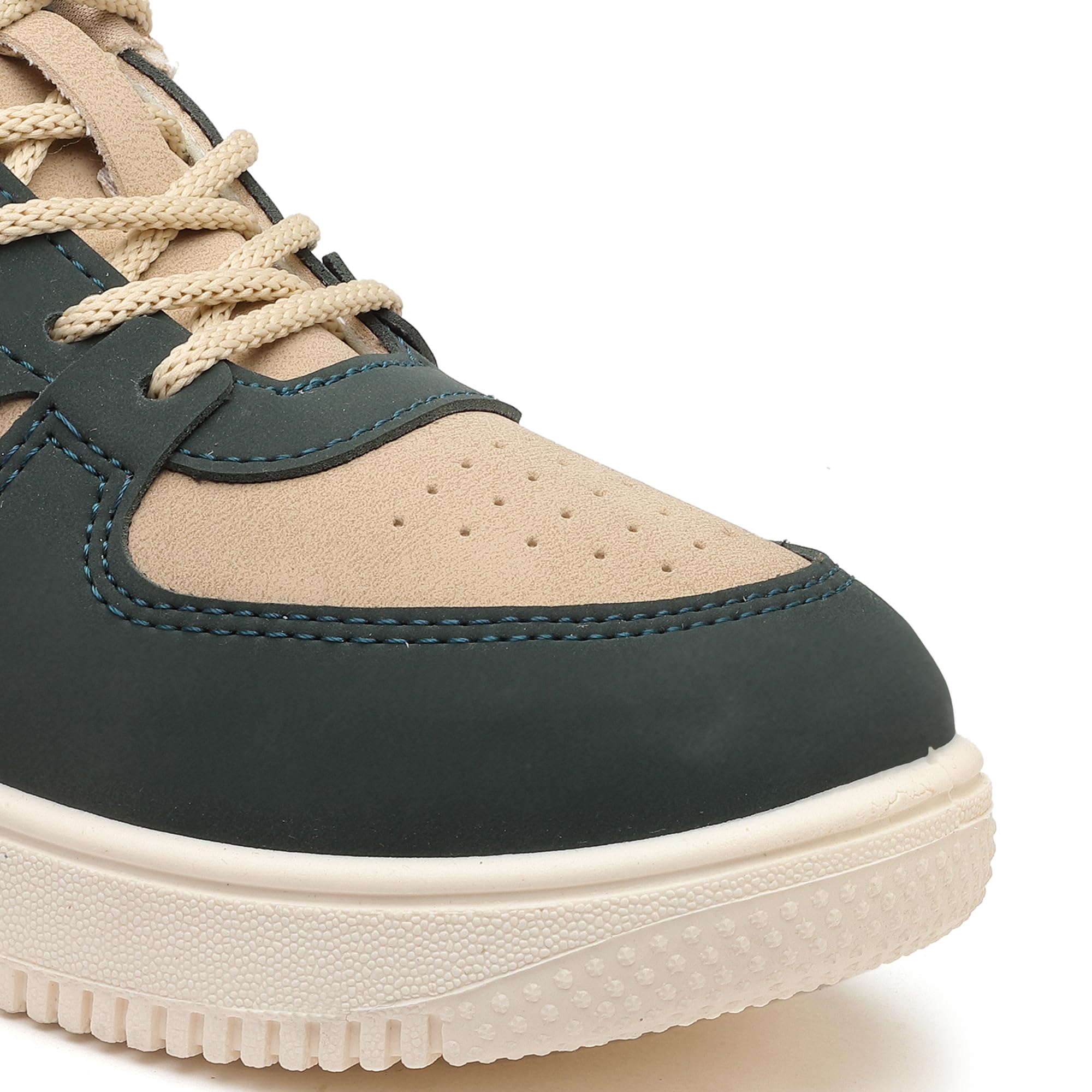 ASIAN Men THUNDER-07 Stylish Casual Mid Top Sneaker and Trendy Shoes with Laces for Men & Boys, Perfect, College, Parties and Outings, Lightweight, Comfortable, and Durable for All-Day Use( BEIGELGRN )-UK 5