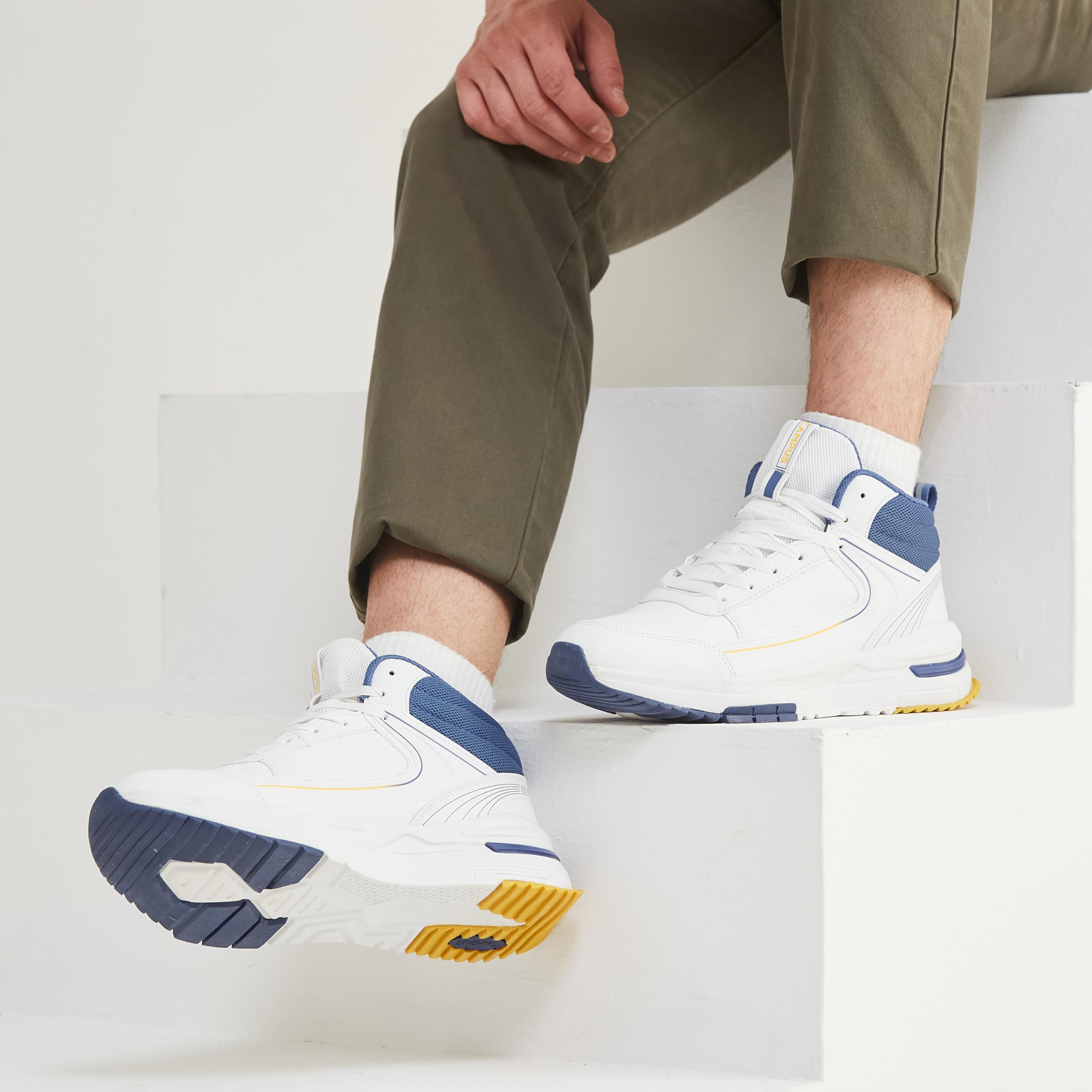 Campus Men's OG-23 PRO Sneakers WHT/R.Slate - 9UK/India - Image 4