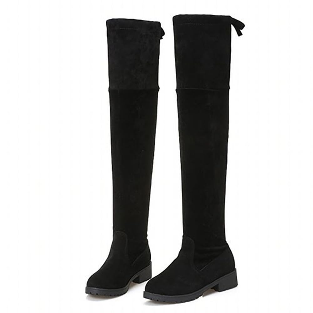 FROH FEET women Fashion Stylish Solid Heels Long Boots Over Knee High Boots Block Heel For Womens & Girls