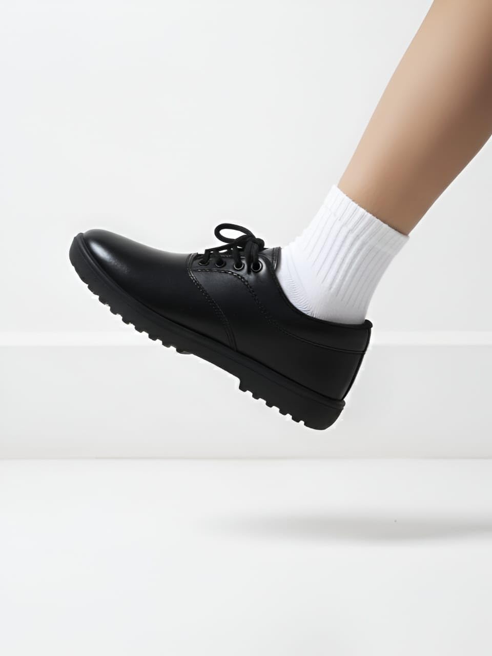 Static SmartWalk Shoes for Boys - Lightweight,Durable and Shine Finish (UK Footwear Size System, Little Kid, Men, Numeric, Narrow, 11) Black - Image 3