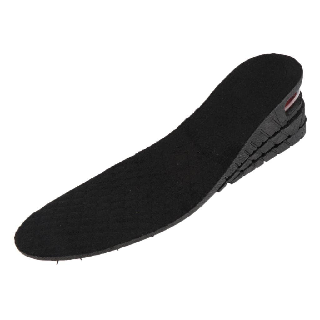 LOSA 3-Layer Air up Height Increase Elevator Heels Shoes Insole Black 6cm