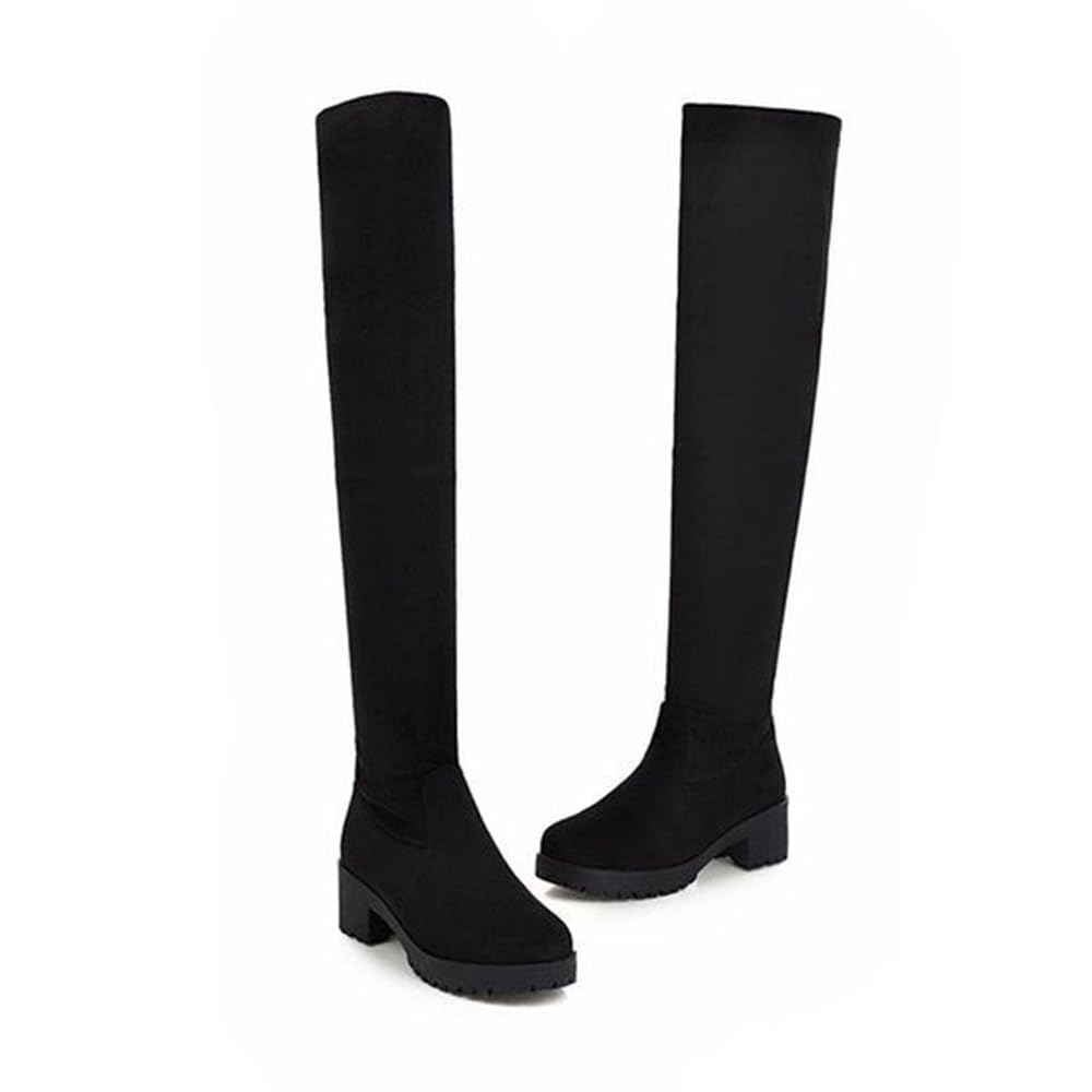 Froh Feet women Fashion Over Knee High Boots Block Heel Stylish Solid Heels Long Boots For Womens & Girls