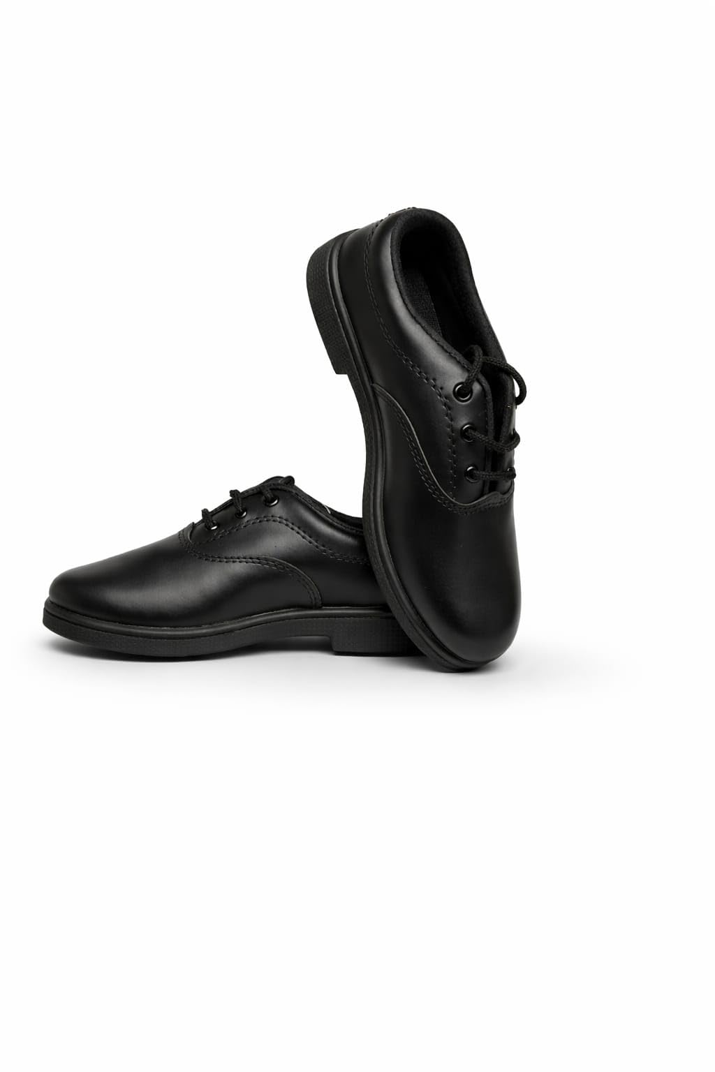 Black School shoue (UK Footwear Size System, Big Kid, Men, Numeric, Medium, 2)