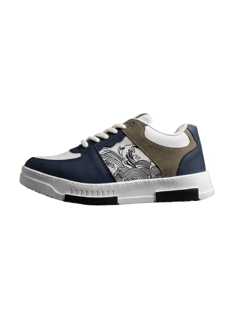 Men's Stylish Casual Sneakers | Lightweight Lace-Up Walking Shoes 6UK Multicolor