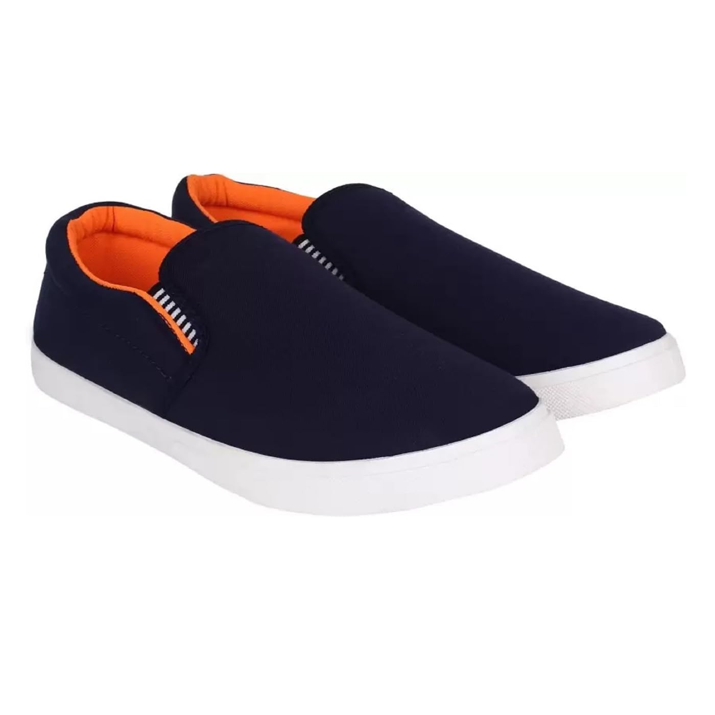 Generic Men's Navy Blue Canvas Loafer Shoes - Size 8 UK