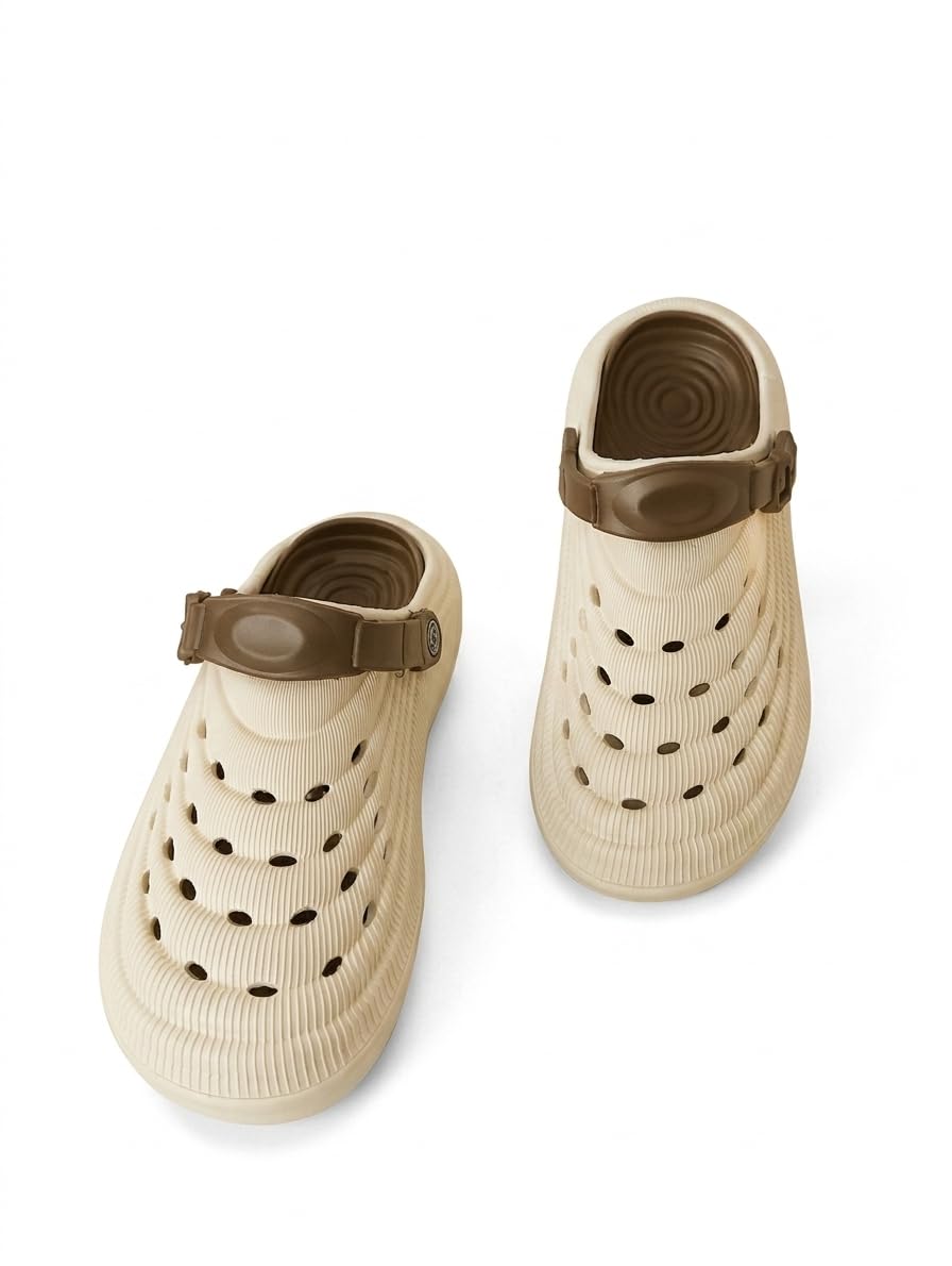 Men's Clogs Mules for Men & Boys - CreamComfortable, Lightweight, Non-Slip, Waterproof, Stylish, Classic, Casual, Everyday Mules