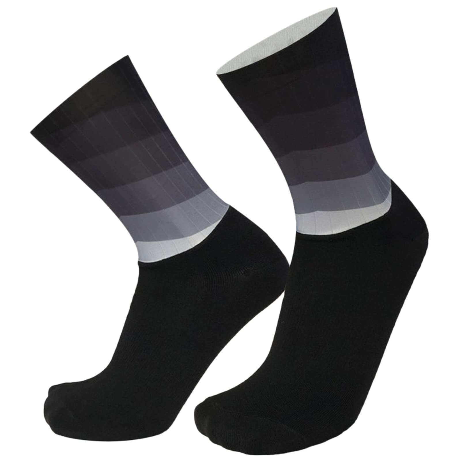 Generic Men Women Gradient Color Socks Antiskidding Breathable Short Socks for Cycling Running Mountaineering/