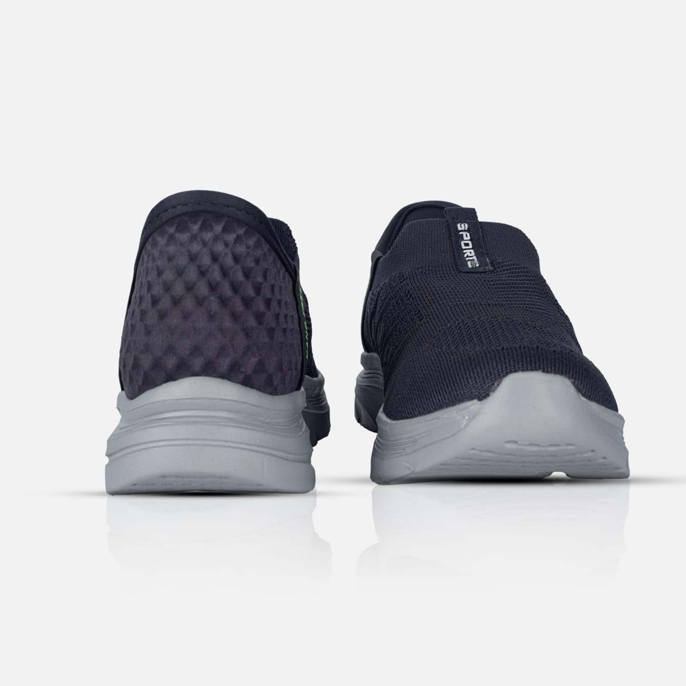 Men’s Slip-On Athletic Walking Shoes, Knit Mesh Upper, Lightweight Comfort, Breathable Mesh Sneakers with Soft Cushion Sole Dark Grey - Image 2