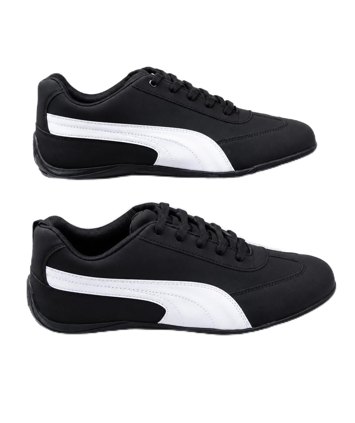 Men's Black Sneakers for Sports, Running, Gym