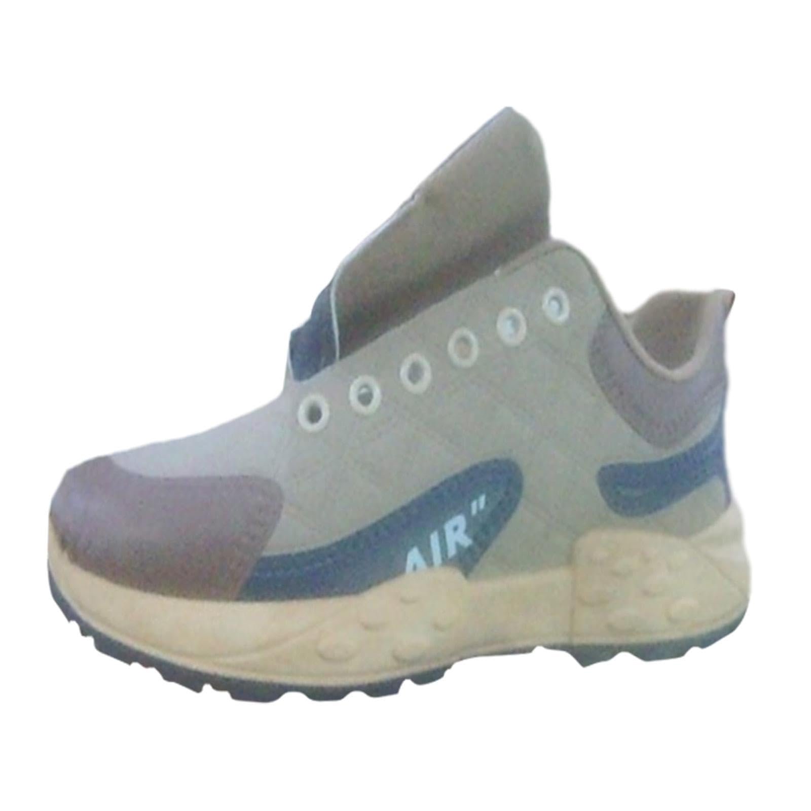 ZOOMELLA Men's Walking Shoes Non Slip Breathable for Hiking Short Trips Outdoor Khaki 42