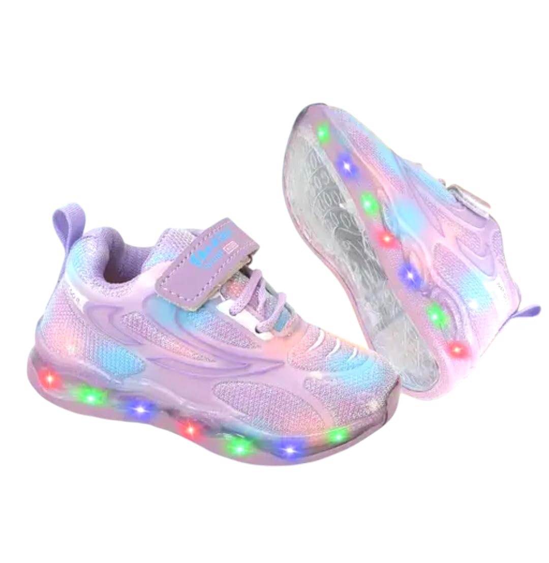 Girls' Light Shoes (Pink, UK Footwear Size System, Little Kid, Age Range, Medium, 4.5 Years, 5 Years) (PPL, UK Footwear Size System, Little Kid, Age Range, Medium, 2 Years, 2.5 Years)