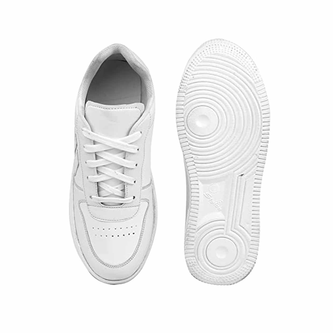 Trendy Casual Lace Up Sneaker, Men Casual Shoes for MenSports Shoes for MenRunning Shoes for MenSports ShoesWalking Shoes for MenGym Shoes for Men & Boys(186) H White - Image 4