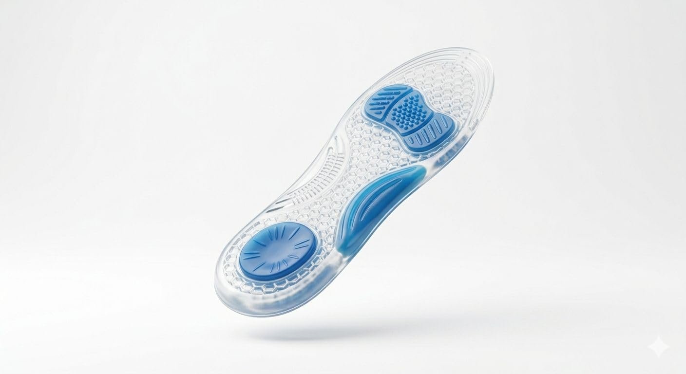 Transparent Gel Insoles for Men & Women | Ergonomic Arch Support | Deep Heel Cup & Metatarsal Pad | Shock Absorbing Cushion Inserts for All-Day Comfort - Image 2