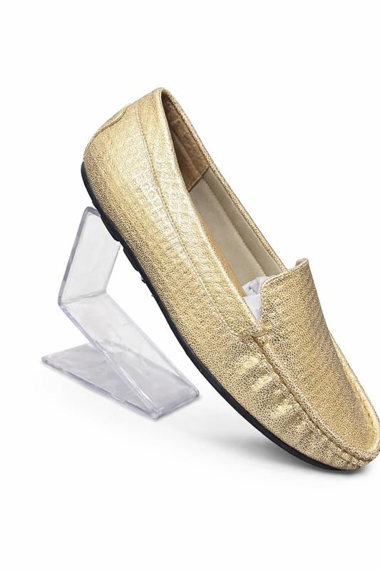 Women's Stylish Casual Loafers | Comfortable Slip-On Flat Shoes with Bow Design & Soft Sole for Daily Footwear | Silver - Image 4