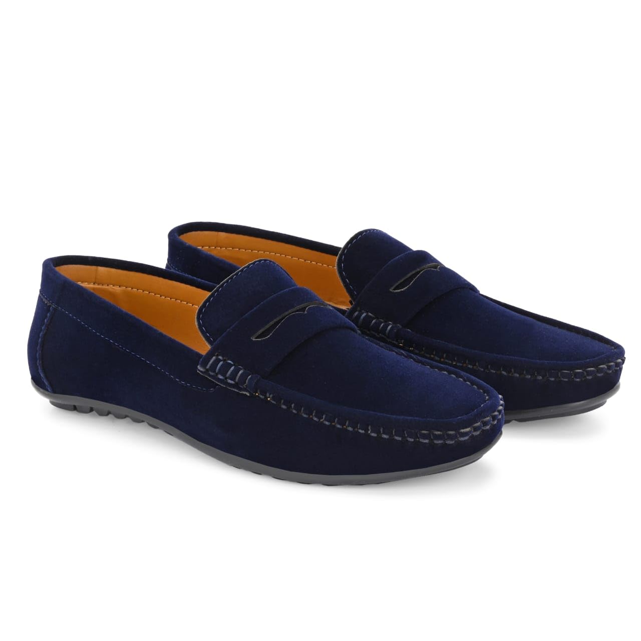 Trendy Velvet Stylish & Good Looking Casual Round Shape Shoes for Men Loafers for Men(Blue-06)
