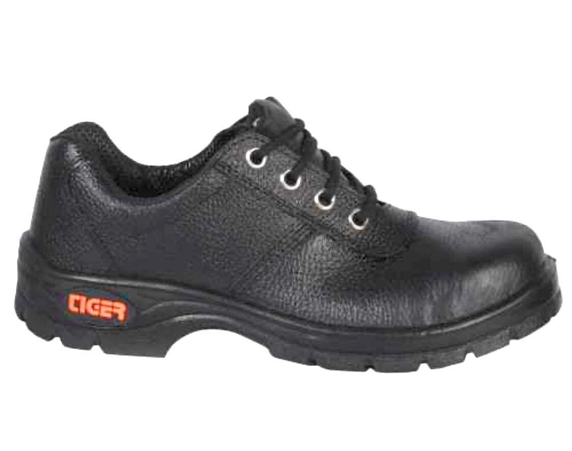 Safety Shoes with Steel Toe, Black Lace-Up