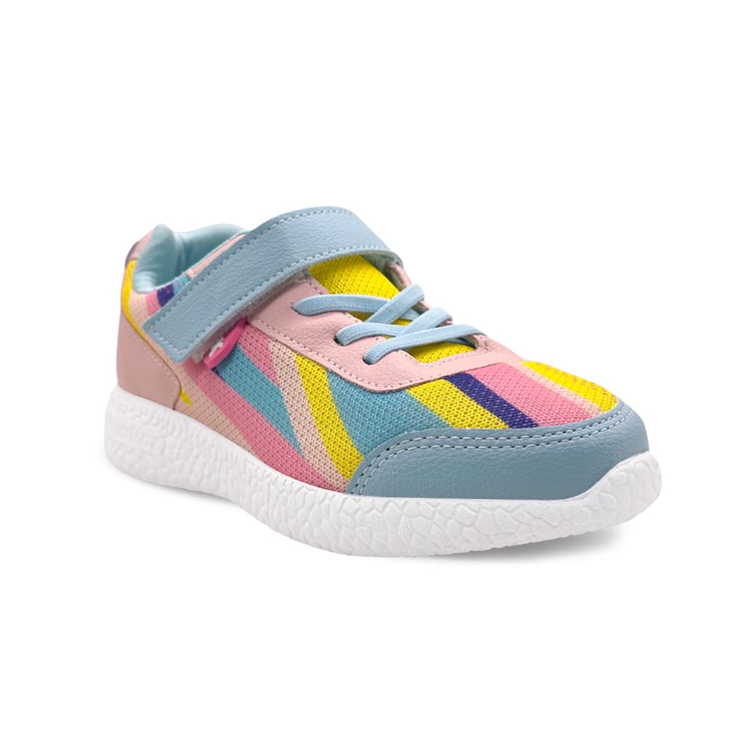 Hopits Peach Abstract Sneakers for Girls- 11 Kids UK