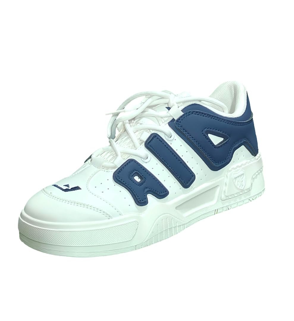 Imported Quality Women's Sneakers – Lightweight, Stylish & Durable Footwear with Premium Comfort for Everyday Use | Perfect for Streetwear, Gym, or Casual Outing White and Blue