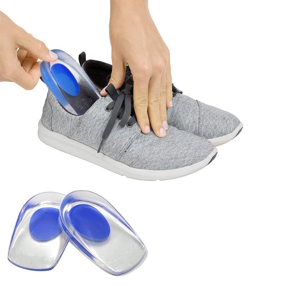 Jiya Gel Heel Cups Silicone Heel Pad for Heel Ankle Pain, Heel Spur Shoe Support Pad for Men and Women Shock Cushion Pad for Heels