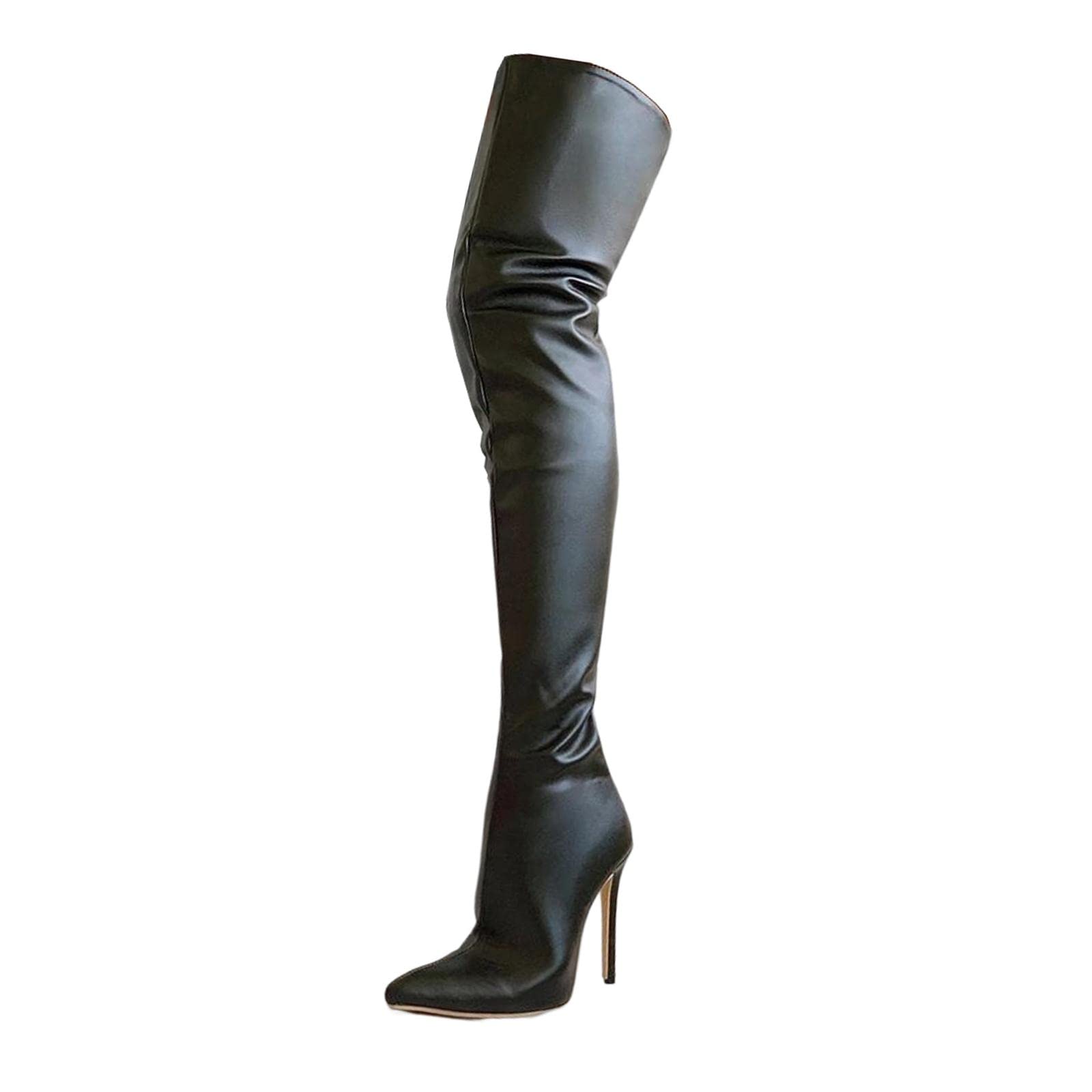 ZOOMELLA Casual Thigh High Boots Warmer Accessories Womens for Party Home Wedding 41 Black