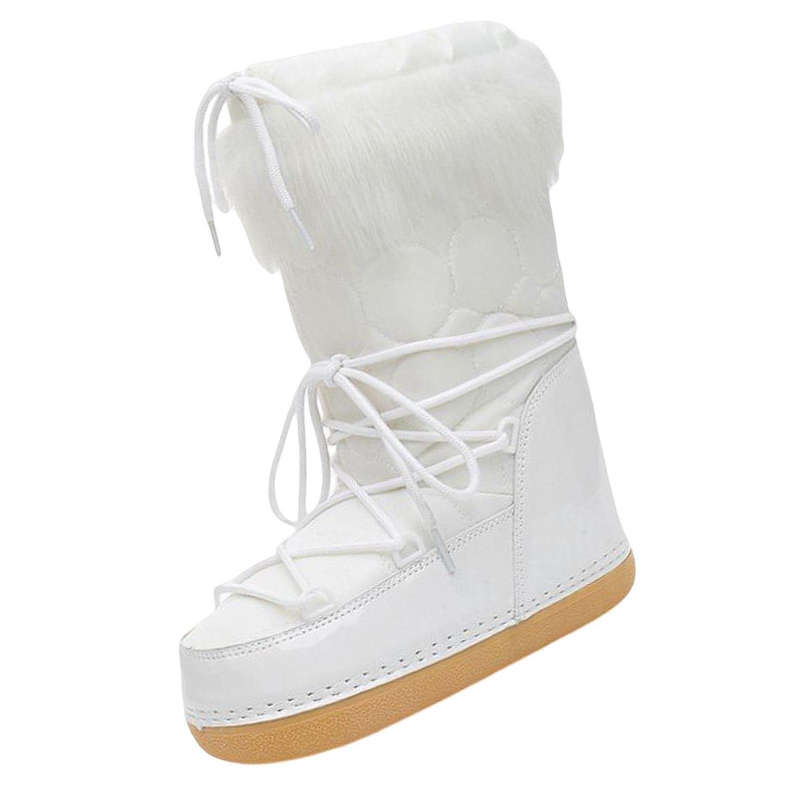 ZOOMELLA Women's Snow Boots Long Boots Anti Slip Water Resistant Ski Boots for Work Style B 39-40