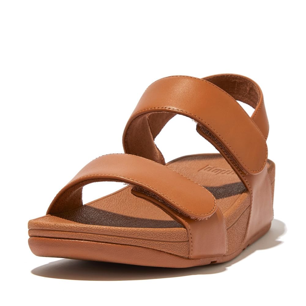 ™ Women's Lulu Adjustable Leather Sandal, Light Tan, 7