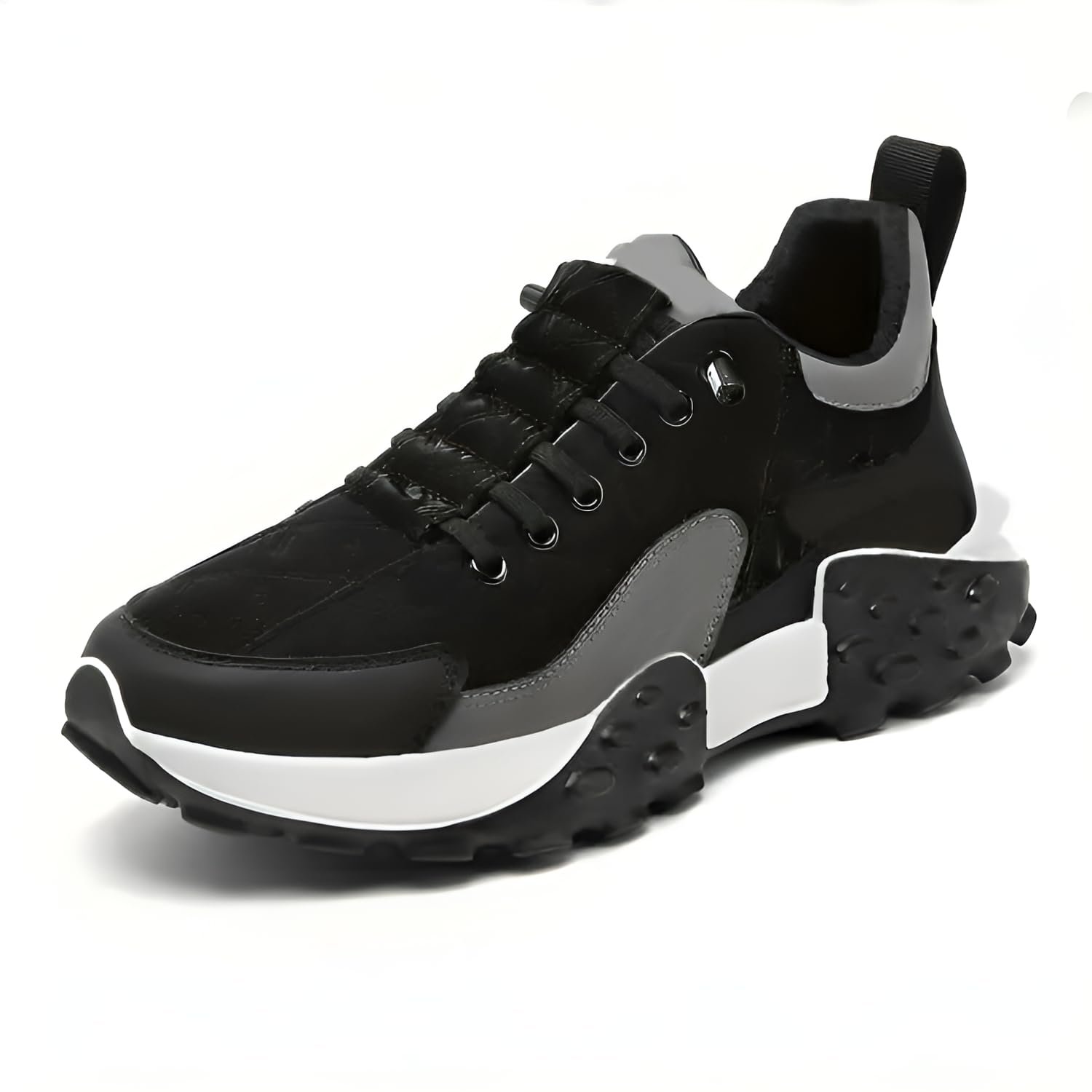 Black Sports Shoes for Men | Stylish Running, Gym & Casual Sneakers | Lightweight & Breathable |Trendy Footwear for Boys (Black, UK Footwear Size System, Adult, Men, Numeric, Medium, 9)