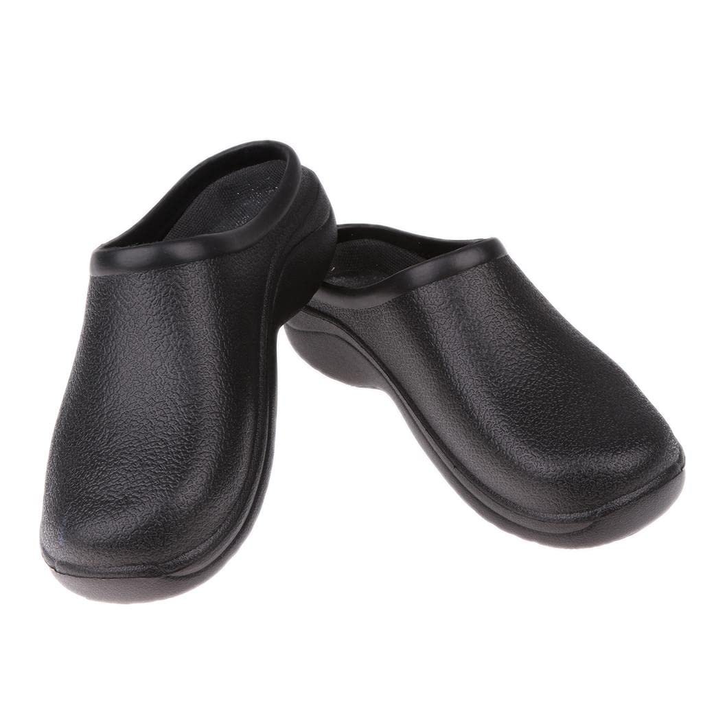 LOSA Pair Of Men Women Slip Resistant Orthopedic Clogs Nurse Chef Strapless Shoes Black 41