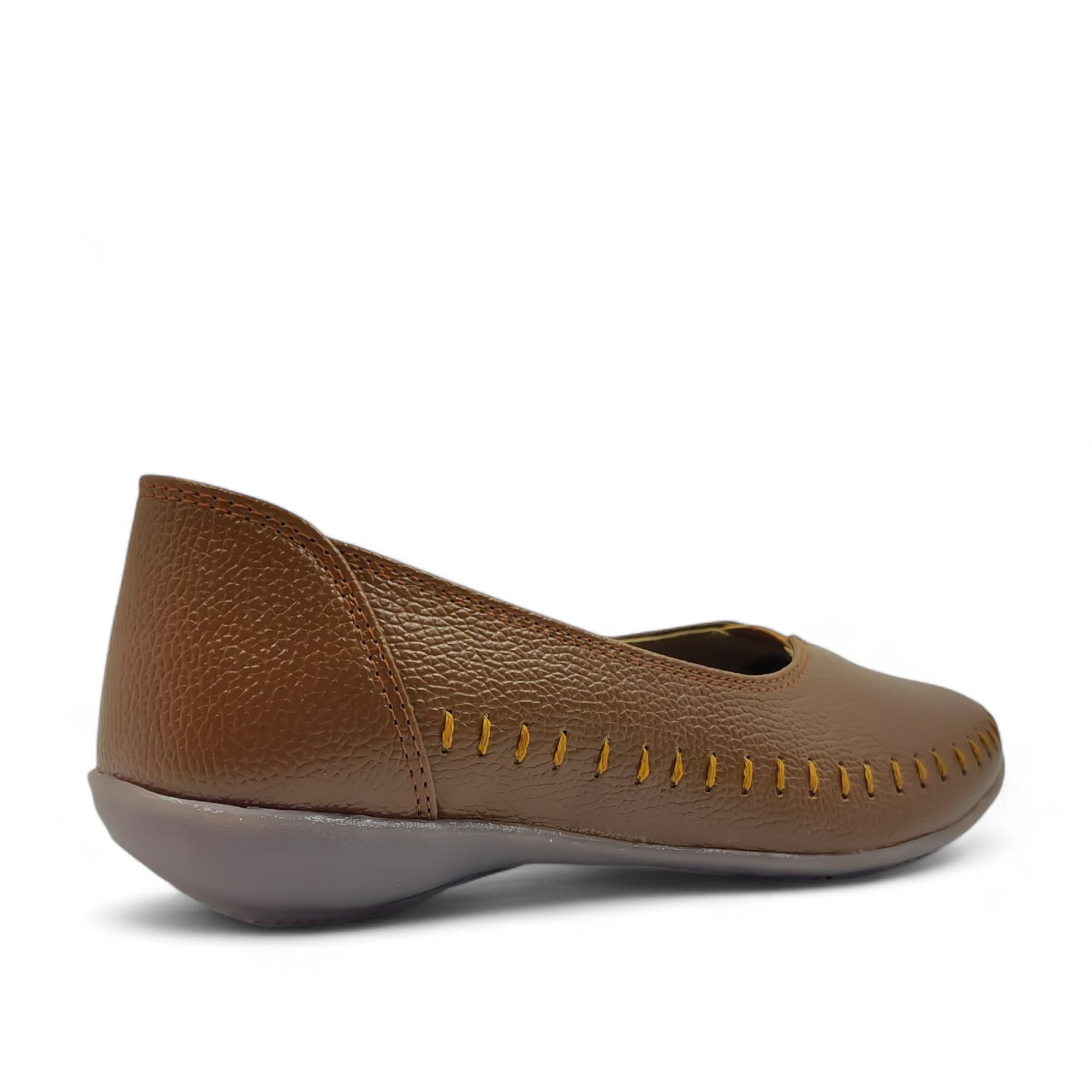 WESTOES Beige Belly Especially for Ladies | Comfortable Platform Heel with Stylish Look | Western Dress Go to Shoes (WB05) (Brown, UK Footwear Size System, Adult, Women, Numeric, Medium, 8) - Image 4