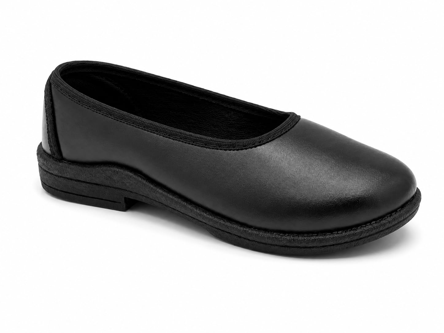 Girls School Belly Shoes Plain Design | Comfortable Lightweight Durable | Anti-Slip Black School Footwear