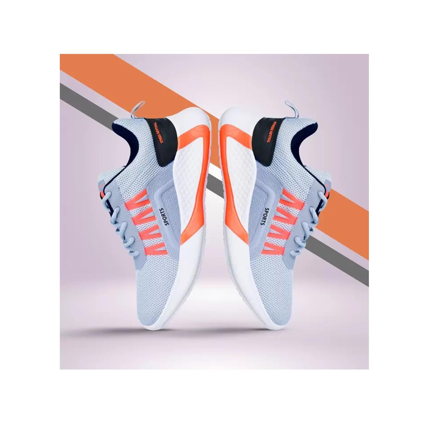Latest Stylish Lightweigh Shoes for MenSports Shoes for MenRunning Shoes for MenSports ShoesWalking Shoes for MenGym Shoes for Men & Boys(82) P Grey - Image 2