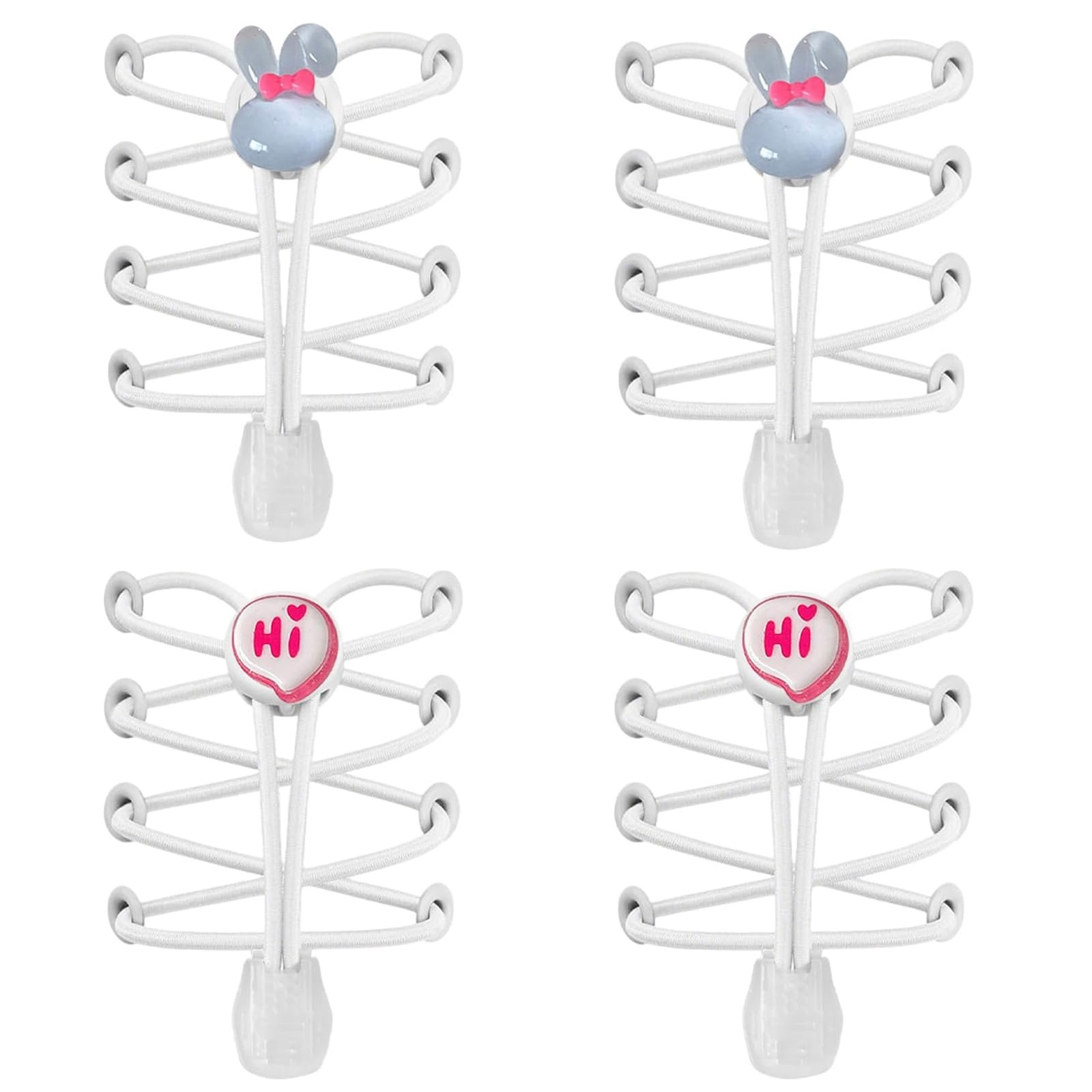 2 Pairs Elastic No Tie Shoelaces, Elastic Shoelaces, Adjustable Shoe Laces for Kids and Adult, Running, Sports & Casual Wear