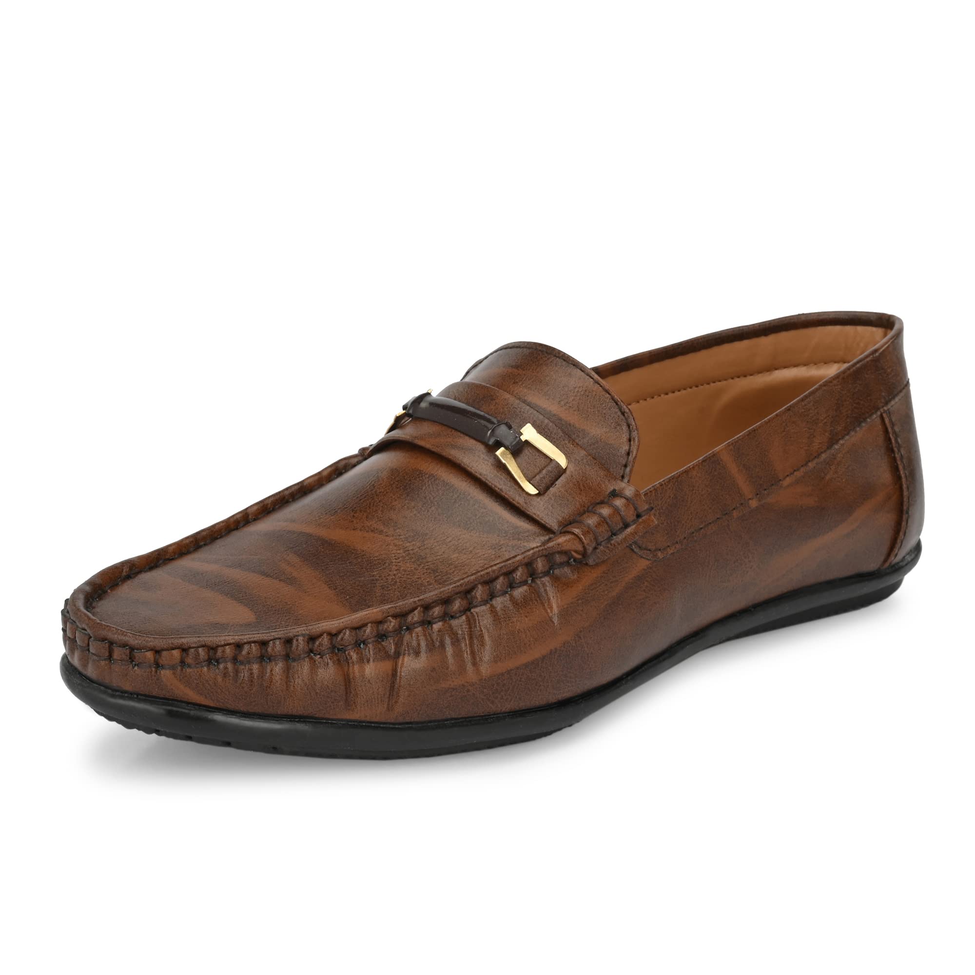 Loafer for Men | Stylish & Comfortable with Soft Cushioned Insole | Hand-Stitched Design for Trendy 9803-2_Brown_11