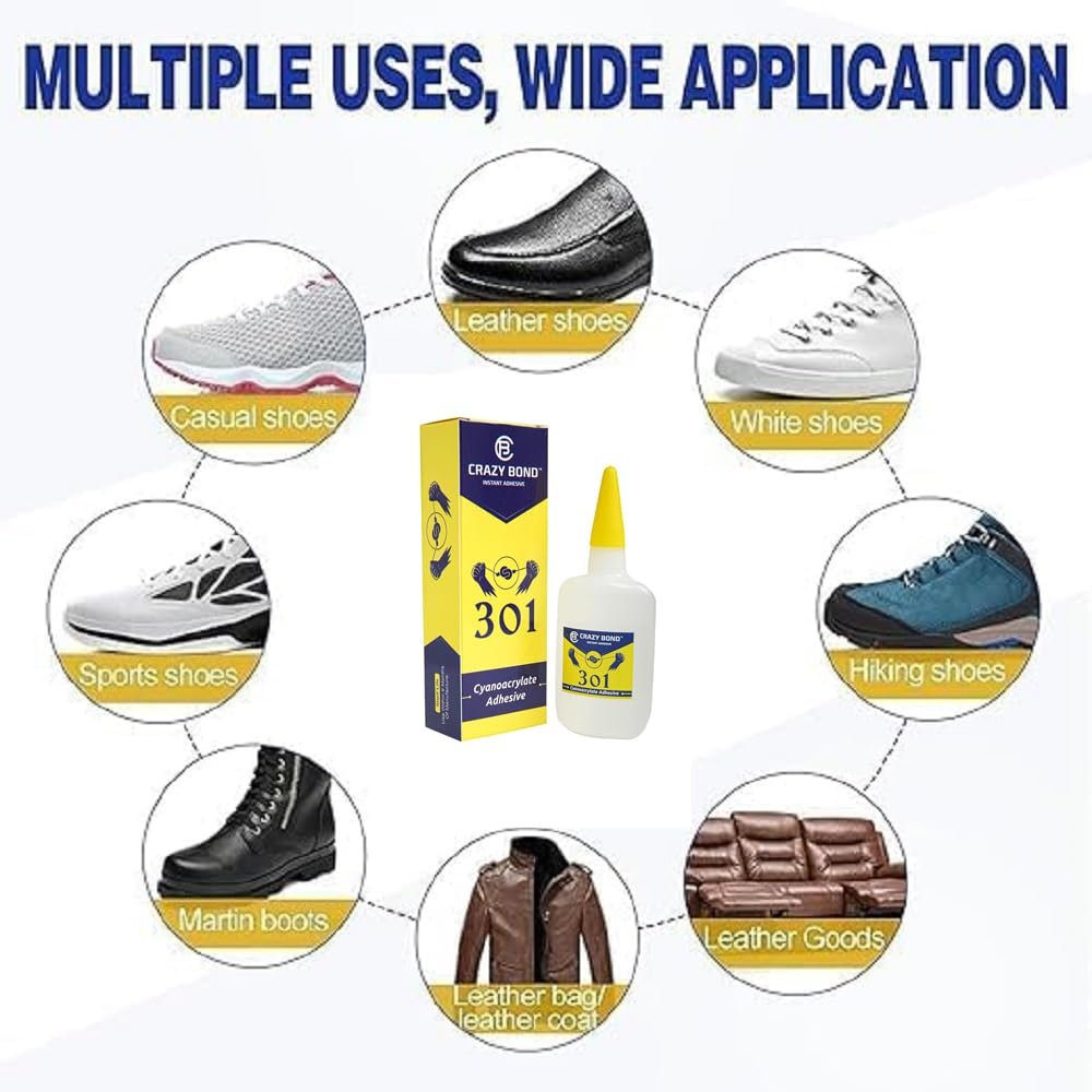 Instant Shoe Repair Glue, Quick-Drying Shoe Sole Fix Glue, 60ml - Image 6