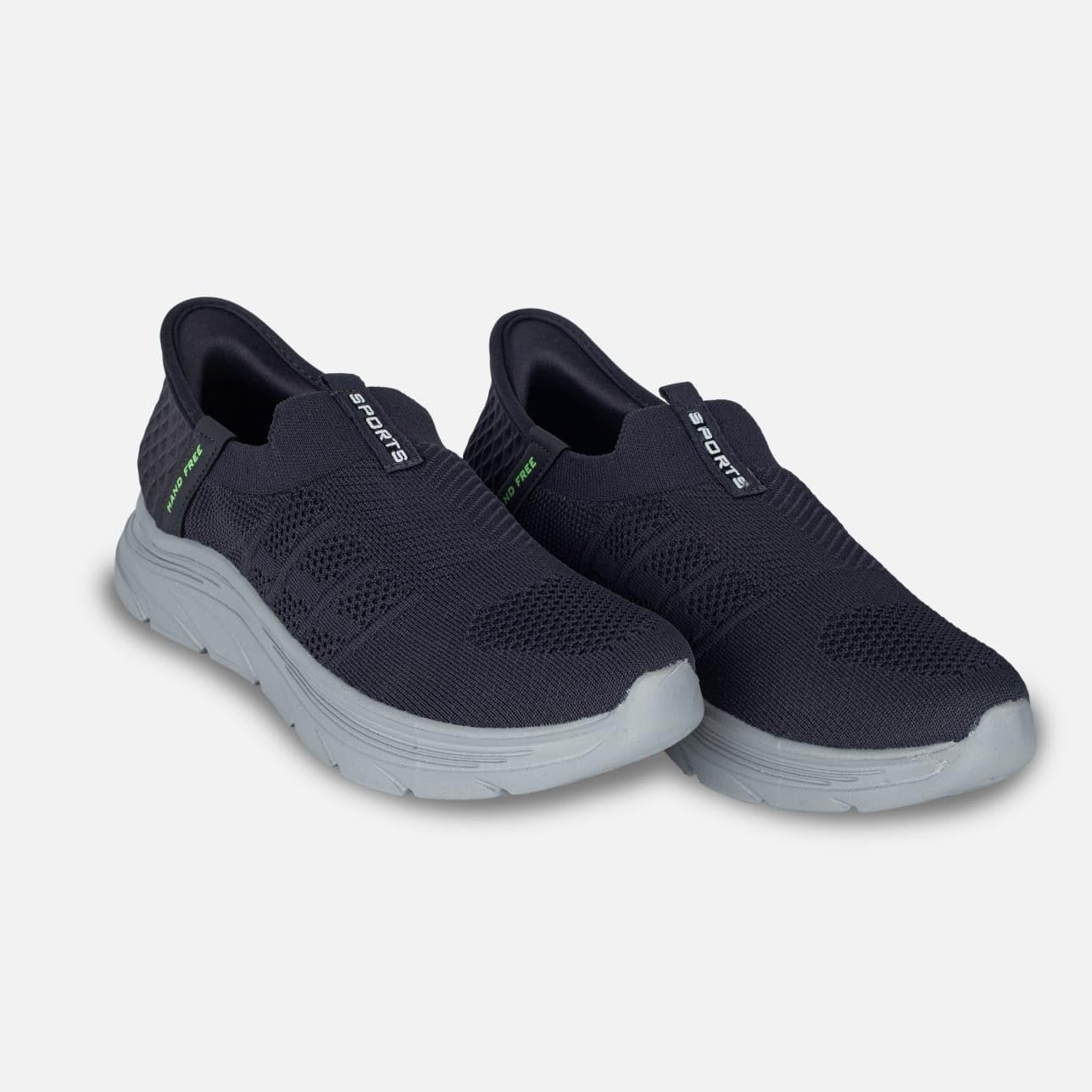Men’s Slip-On Athletic Walking Shoes, Knit Mesh Upper, Lightweight Comfort, Breathable Mesh Sneakers with Soft Cushion Sole Dark Grey - Image 4