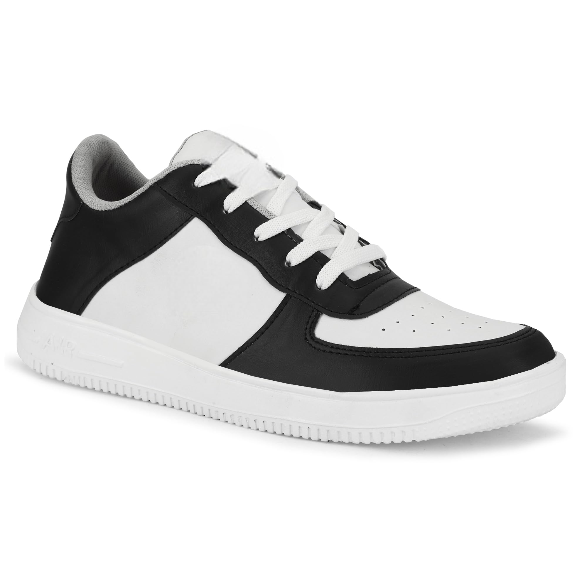 AR Deals Men's Black Sneakers for Man Lightweight Shoes Black & White Sneakers and Comfortable Designed for Casual 10 (UK/India)