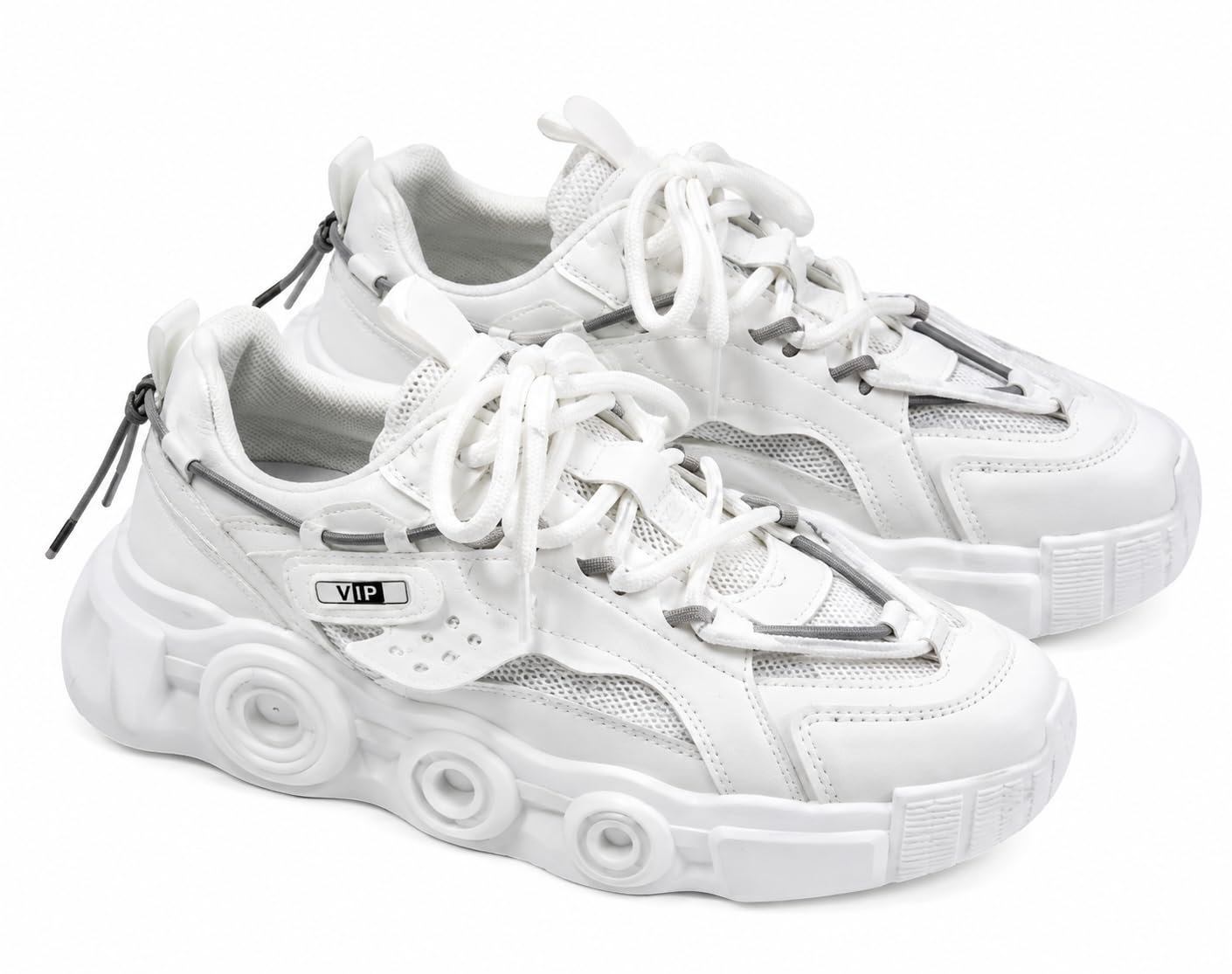 IGRIM Men Lightweight Lace-Up Sneakers White