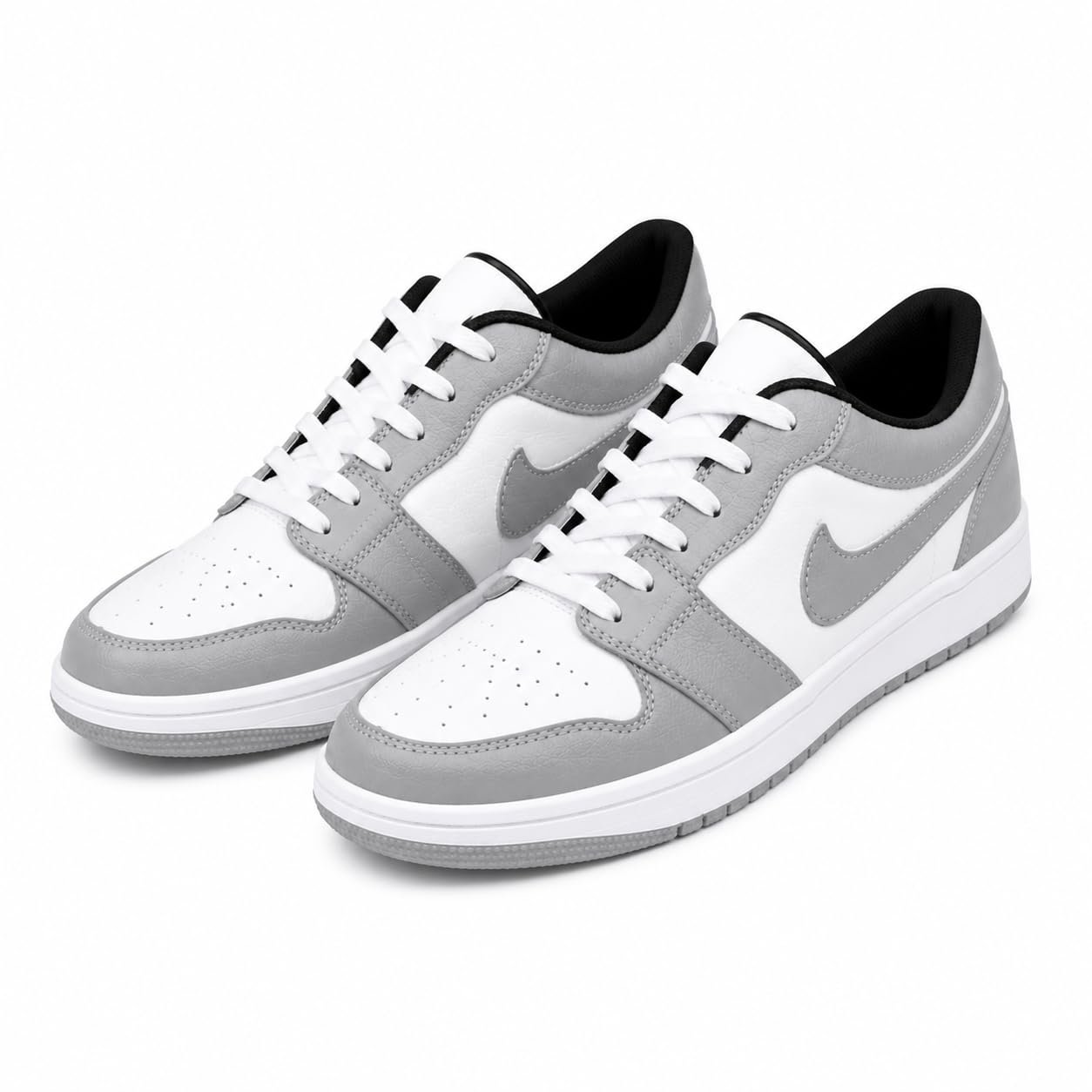 Men Casual Sneakers Shoes | Lightweight Lace-Up Walking Shoes | Cushioned Comfortable Sneakers | Anti-Slip Sole Fashion Shoes for Men Grey