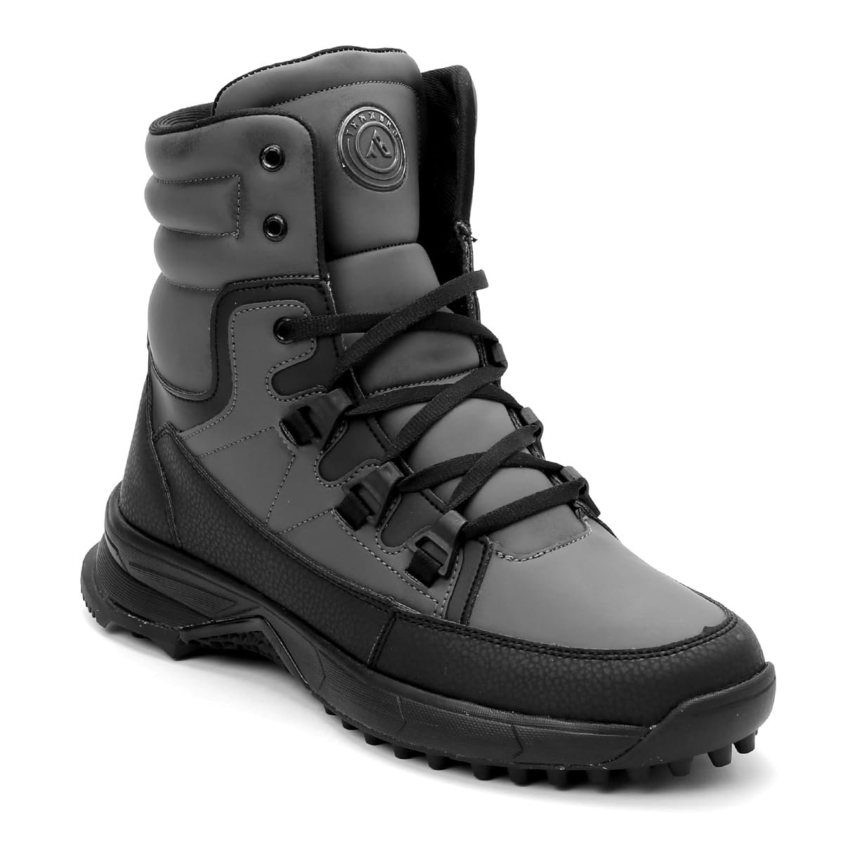 Climbing Shoes for Mens Casual Long Boots Hiking & Trekking Purpose Boots for Men (Grey, 8)